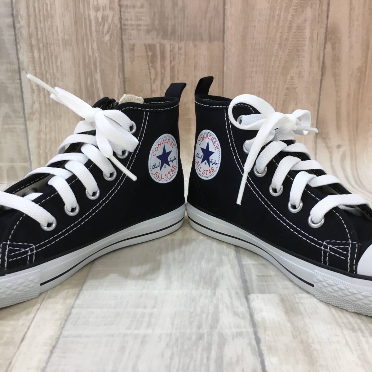 KZ1174★CONVERSE : CHILD ALL STAR N Z HI 3CK548★18★黒　コンバース チャイルドオールスター サイドジップ_画像5