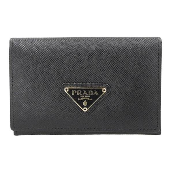 PRADA プラダ レザーカードケース ブラック_-