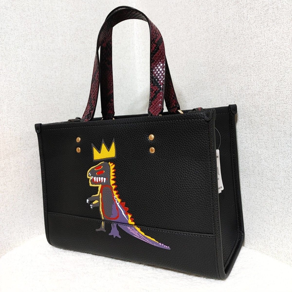 coach コーチ×バスキア 2021秋 恐竜 トート ショルダー バッグ coach コーチ×バスキア 2021秋 恐竜 トート ショルダー バッグ
