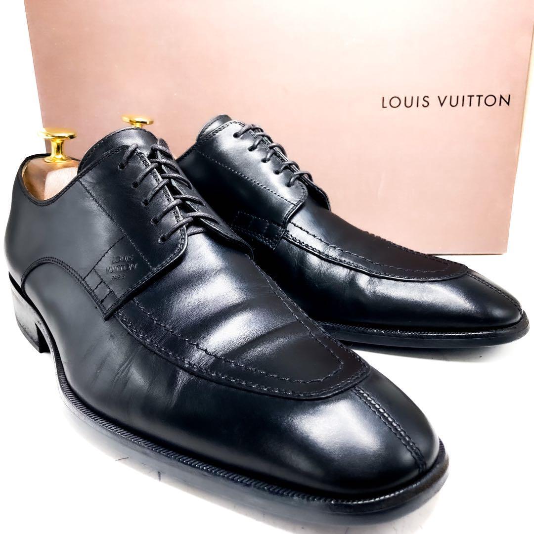 ☆即決・送料無料☆【保存箱付】Louis Vuitton ルイヴィトン モノグラムソール Vチップ 黒 ブラック 26cm 革靴 ビジネスシューズ  メンズ