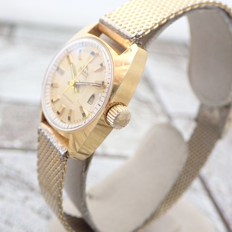 ティアラ TIARA OF SWITZERLAND 11232 手巻き デイト 23mm レディース 腕時計 アンティーク 稼働品の画像5