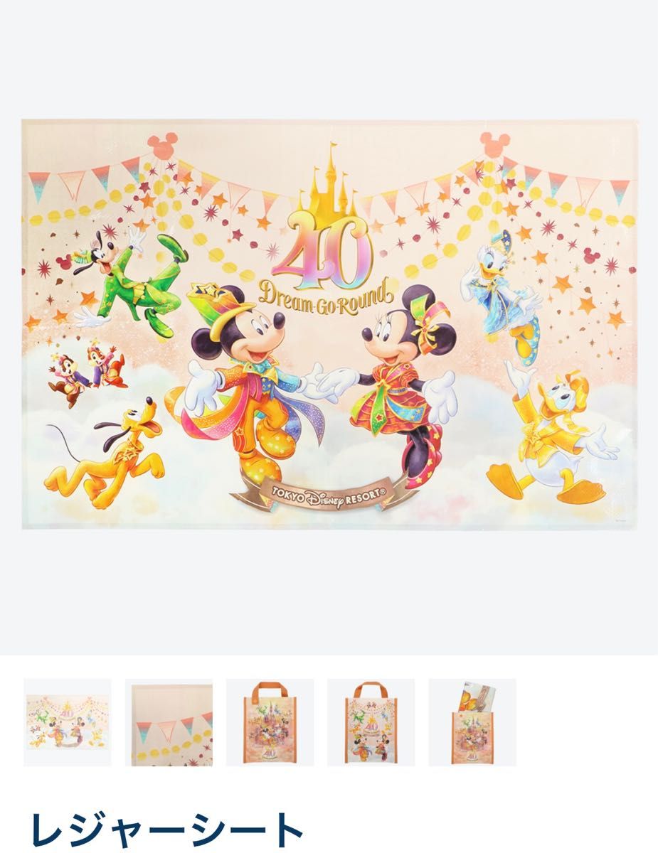 新品未使用】ディズニー40周年 東京ディズニーランド レジャー 新品未使用】ディズニー40周年 東京ディズニーランド レジャー