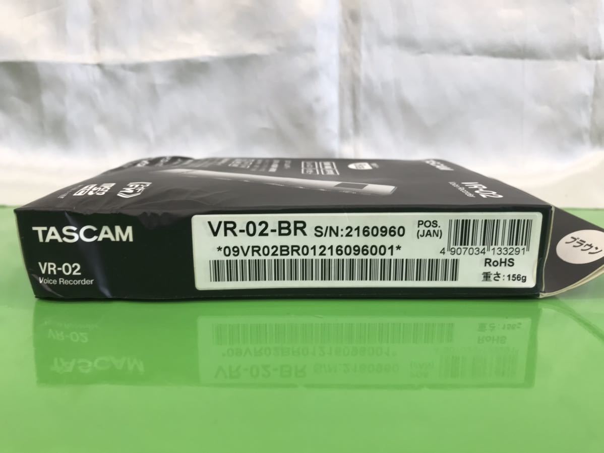 t0825-92☆ 未使用品 箱ダメージあり ボイスレコーダー TASCAM VR-02 ブラウン 8GB_画像3