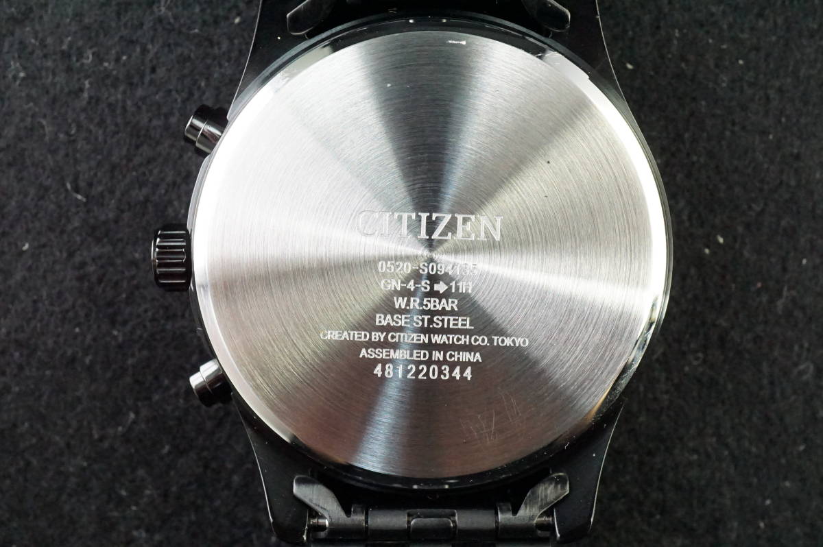 美品♪【I7/22-6 AD91】★CITIZEN/シチズン クロノグラフ クオーツ 0520-S094135 メンズ 稼働品★_画像10