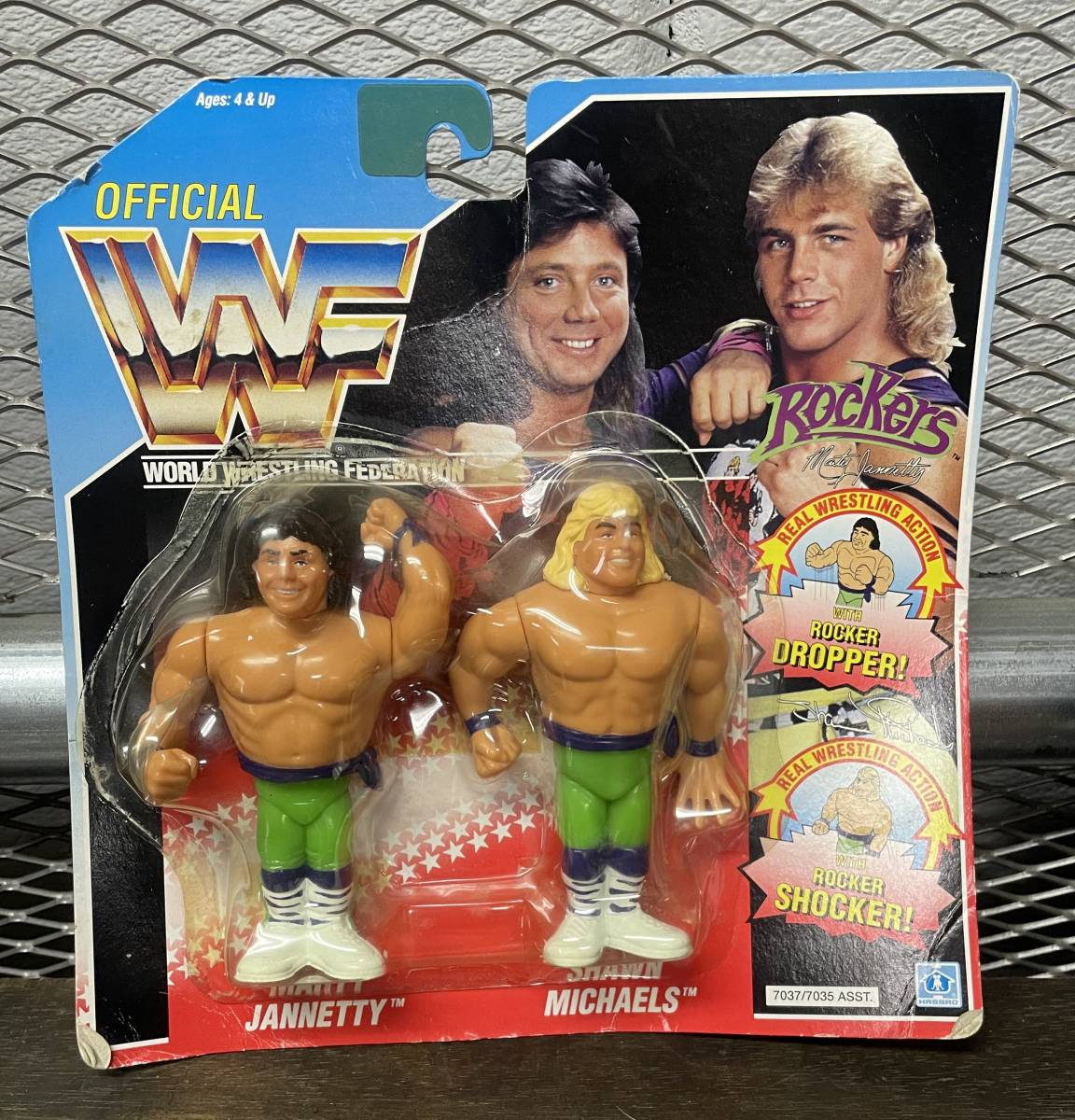 即決レア ハズブロ HASBRO WWF フィギュア ロッカーズ 1990 2体セット GALOOB WCW WWE ホーガンショーンマイケルズ マーティージャネッティ_画像1