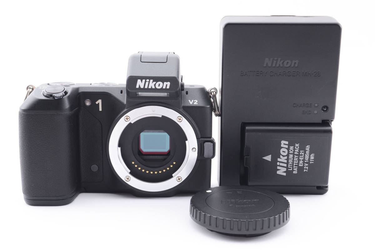 ■ 美品 ■ ニコン Nikon Nikon1 V2 ボディ 手にしっかりと収まるスマートなサイズ感 《ショット数5964回》 D828S148S825DK