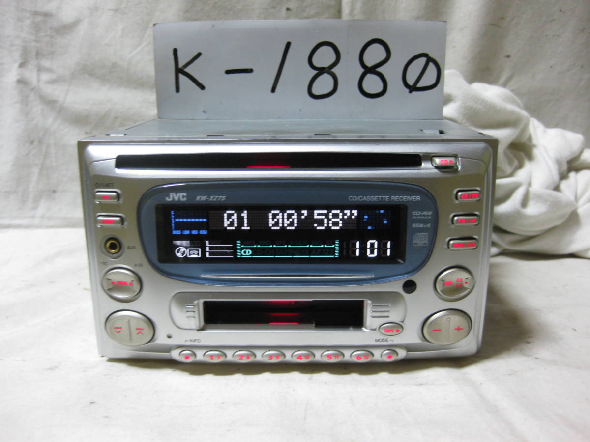 K-1880 JVC Victor KW-XZ75 front AUX 2D size CD& cassette deck breakdown goods 