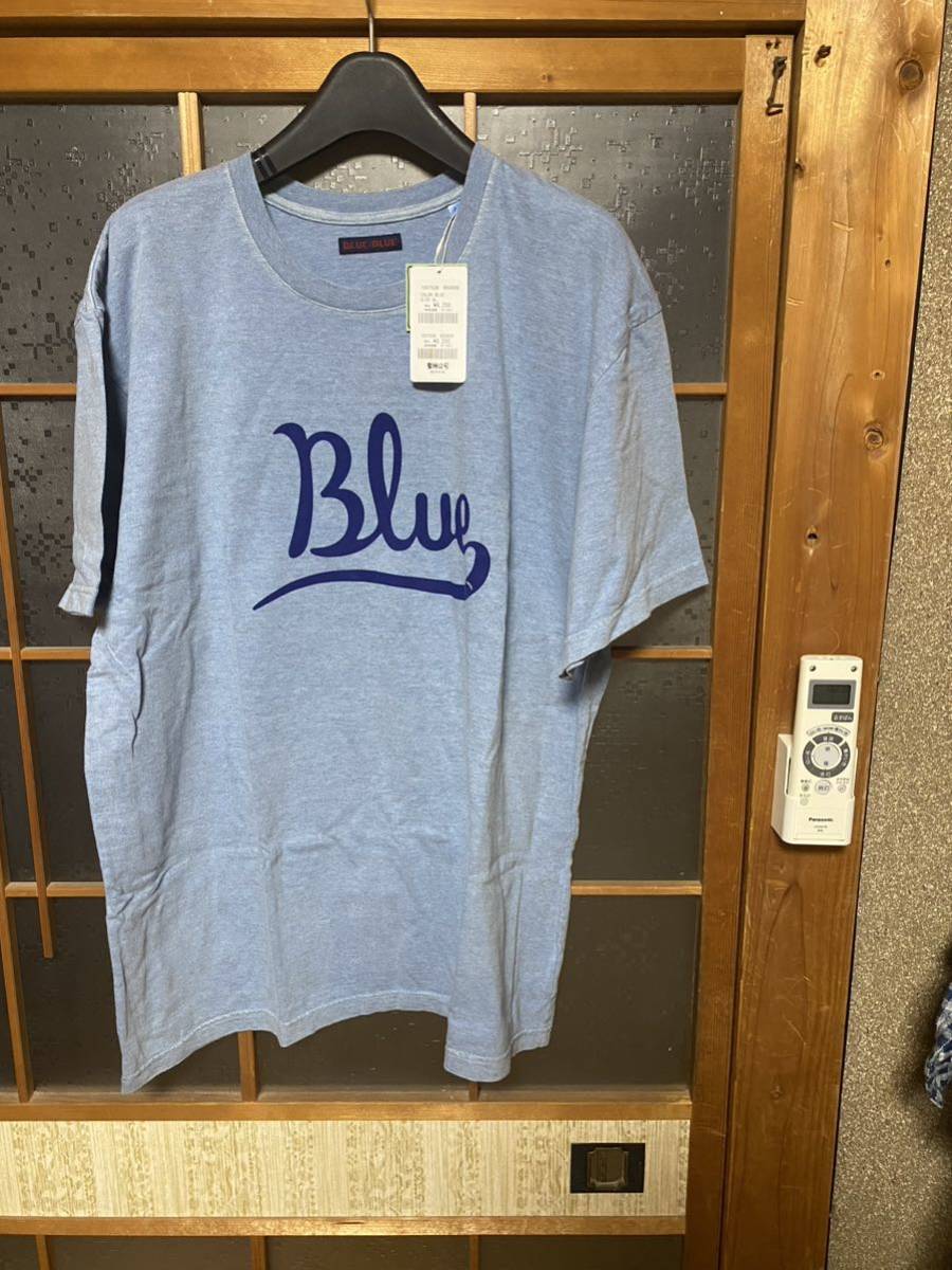 カーシブ Blue プリント メランジ Tシャツ　ブルーブルー　XL