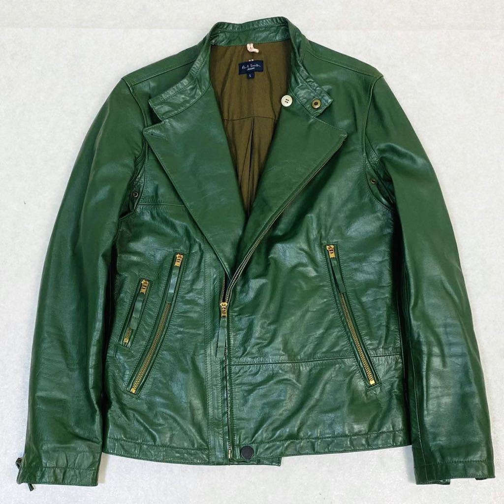 良品□希少色□Paul Smith ポールスミス□ライダースジャケット レザー