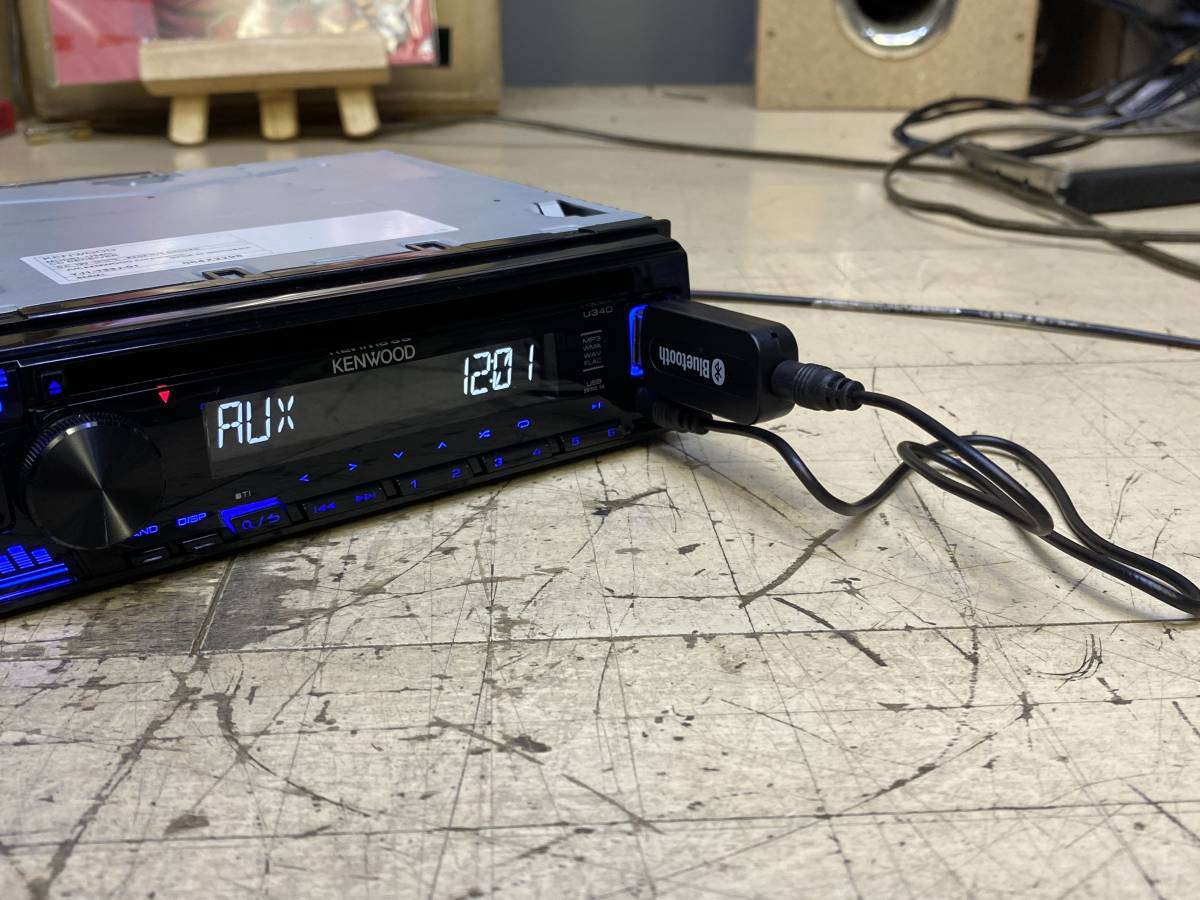 動作保証有り！Bluetoothユニット付き！Bluetooth聴けます☆USB,AUX機能有り！超大人気ケンウッド、U-340　１_画像7