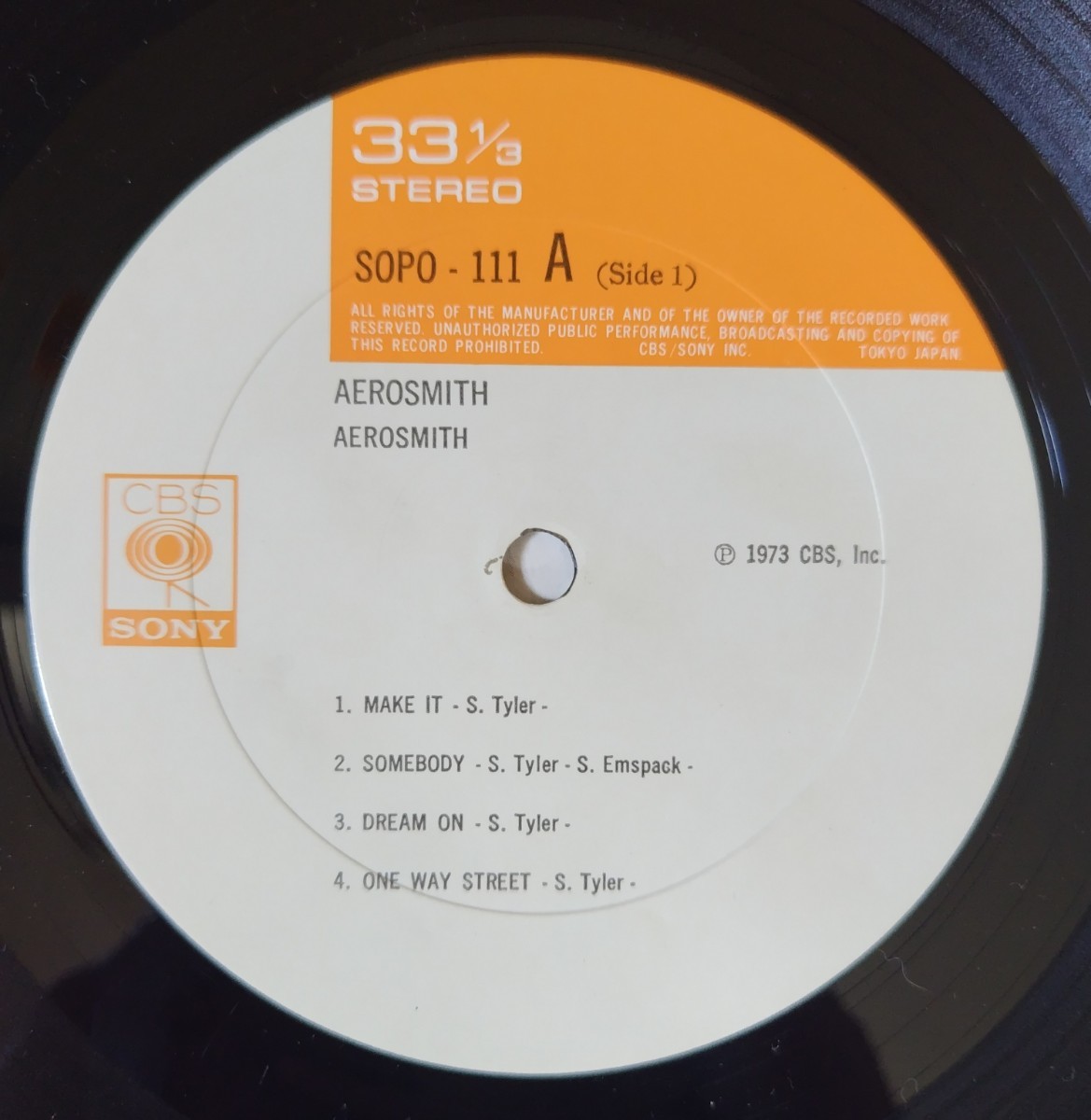 AEROSMITH エアロスミス 野獣生誕/レーベル:CBS/Sony SOPO-111/1975年国内盤帯無し_画像3