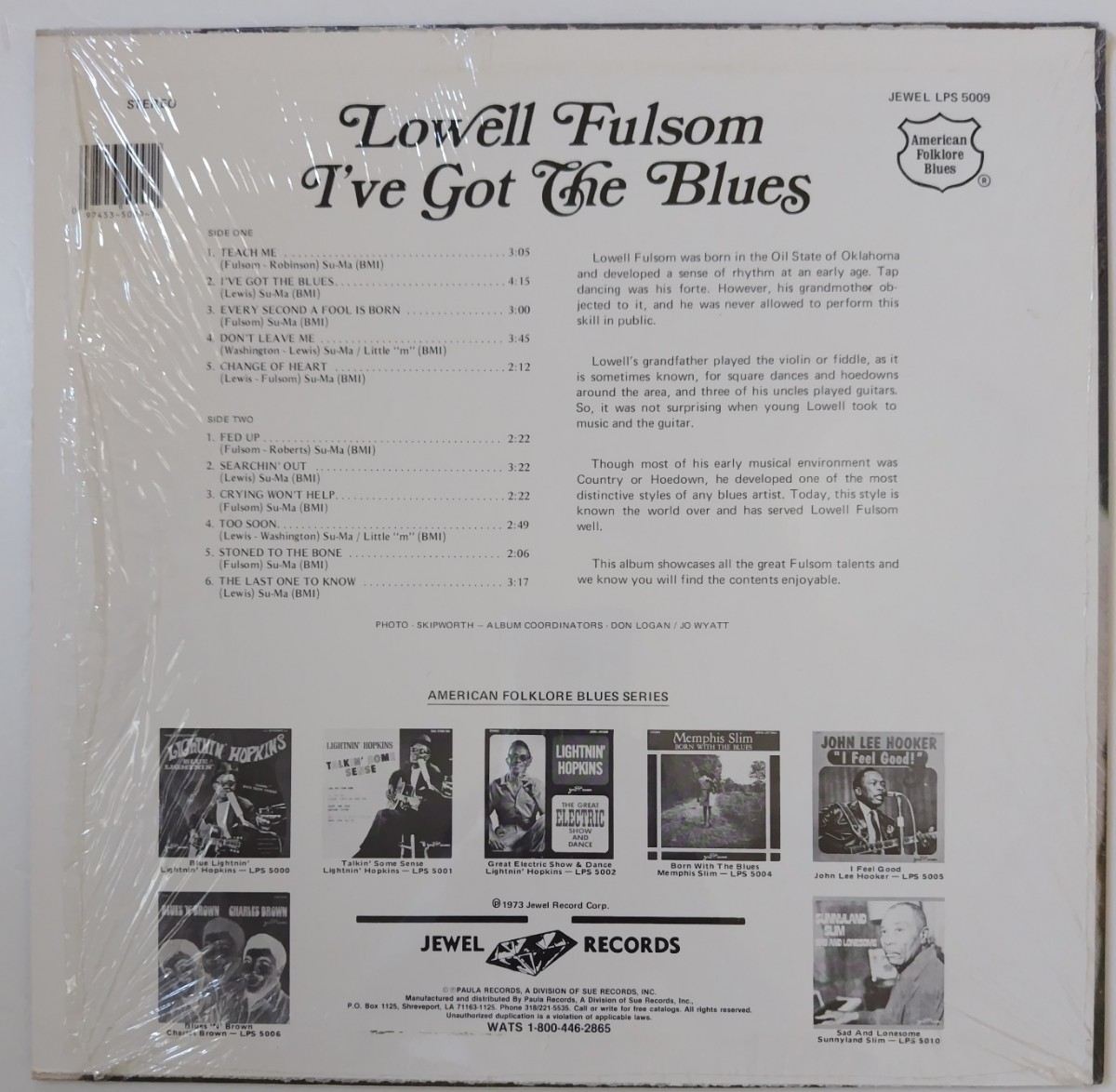 Lowell Fulsom I've Got The Blues/LPS-5009米国盤シュリンク_画像2