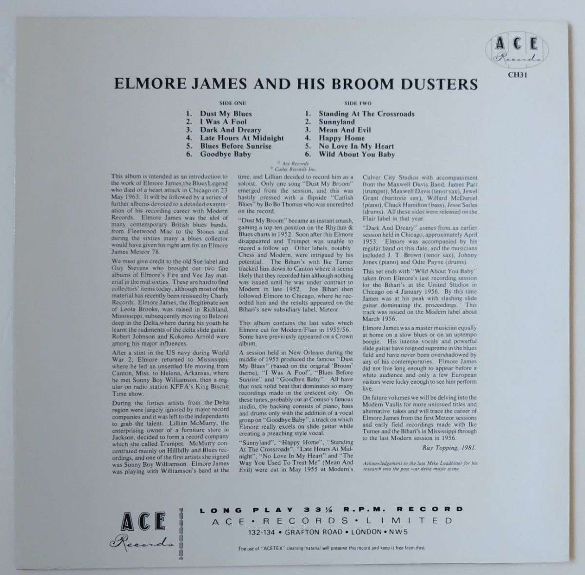 Elmore James The Best Of Elmore James/ACE RECORDS CH31/英国盤_画像2