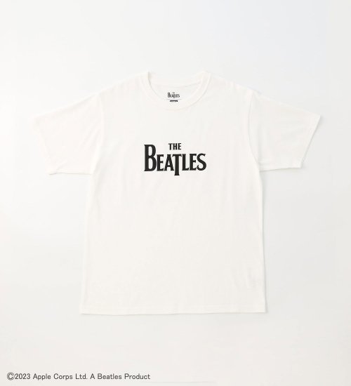 The Beatles(ビートルズ) x EDWIN(エドウイン) - 半袖 コラボ バンドロゴTシャツ Lサイズ 白 バンドTシャツ (タグ付き・新品未使用品)_サンプル写真
