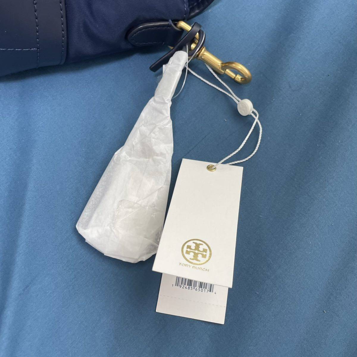【未使用・タグ付き】TORY BURCH トリーバーチショルダーバッグ ハンドバッグ 2way 仕様 74651 ネイビー 紺 ゴールド