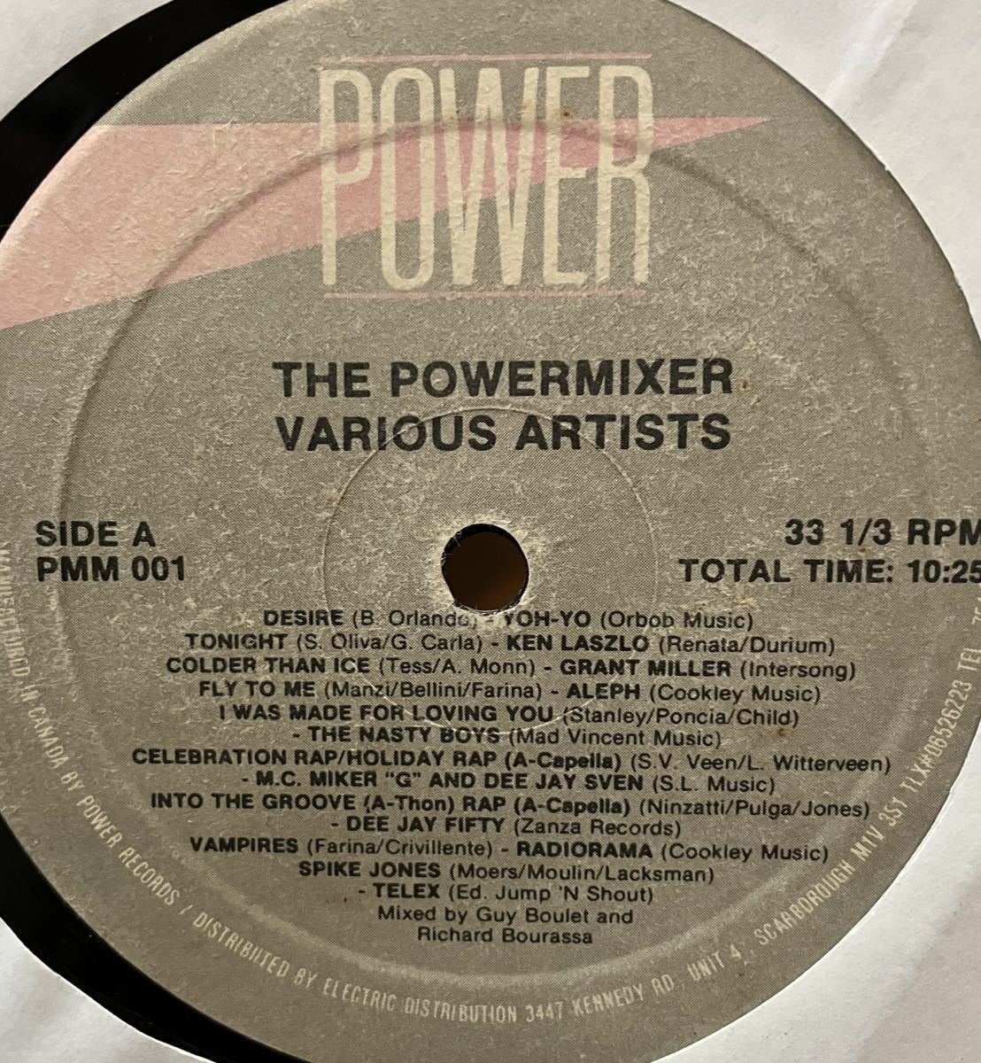 【Power DJ コンピ希少盤】The Powermixer Italo Disco non-stop Holyday Rap,I Love My Radio, Love Spy,Desire, Into The Groove Rap 他_画像2