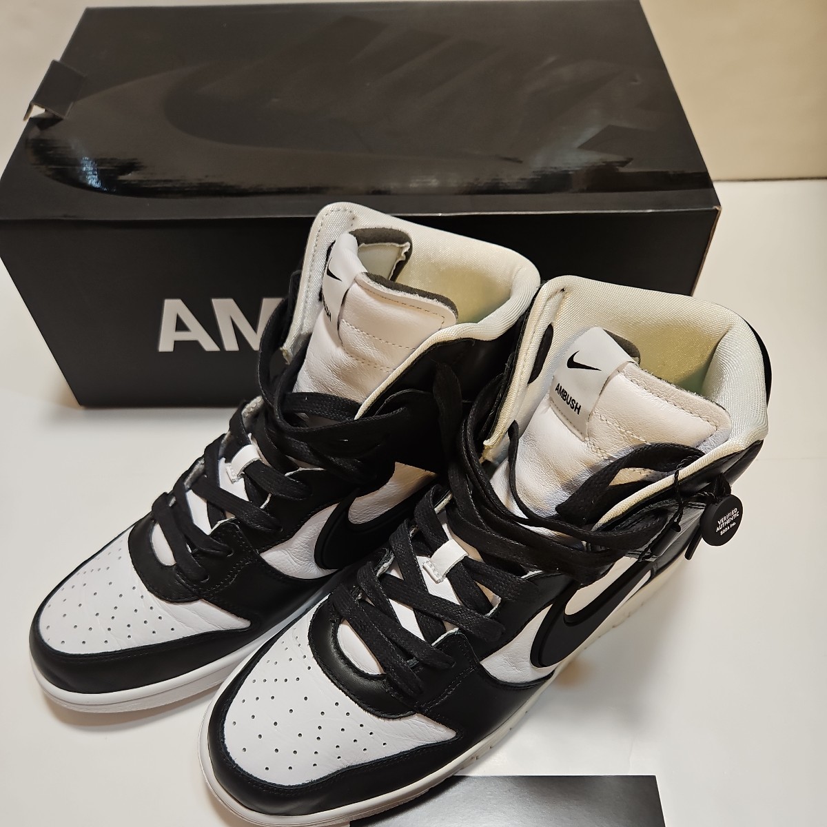 AMBUSH × NIKE DUNK HIGH BLACK/BLACK-WHITE アンブッシュ × ナイキ ダンク ハイ ブラック/ブラックーホワイト 28.5cm CU7544-001_画像2