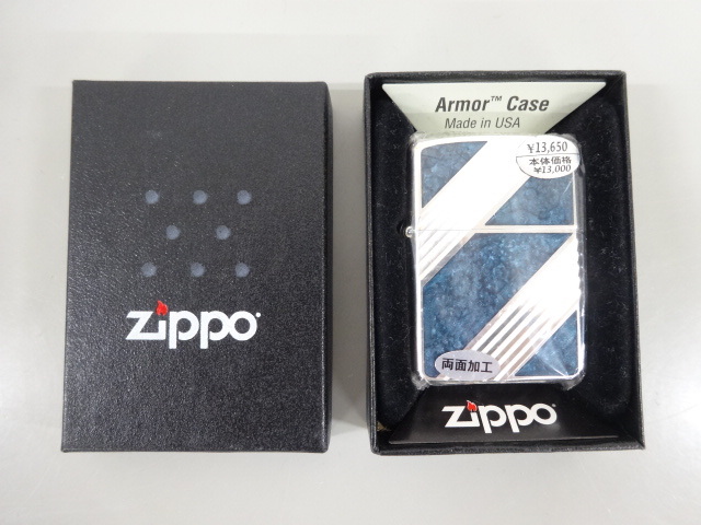 新品 未使用品 2004年製 ZIPPO ジッポ ARMOR アーマー 両面加工