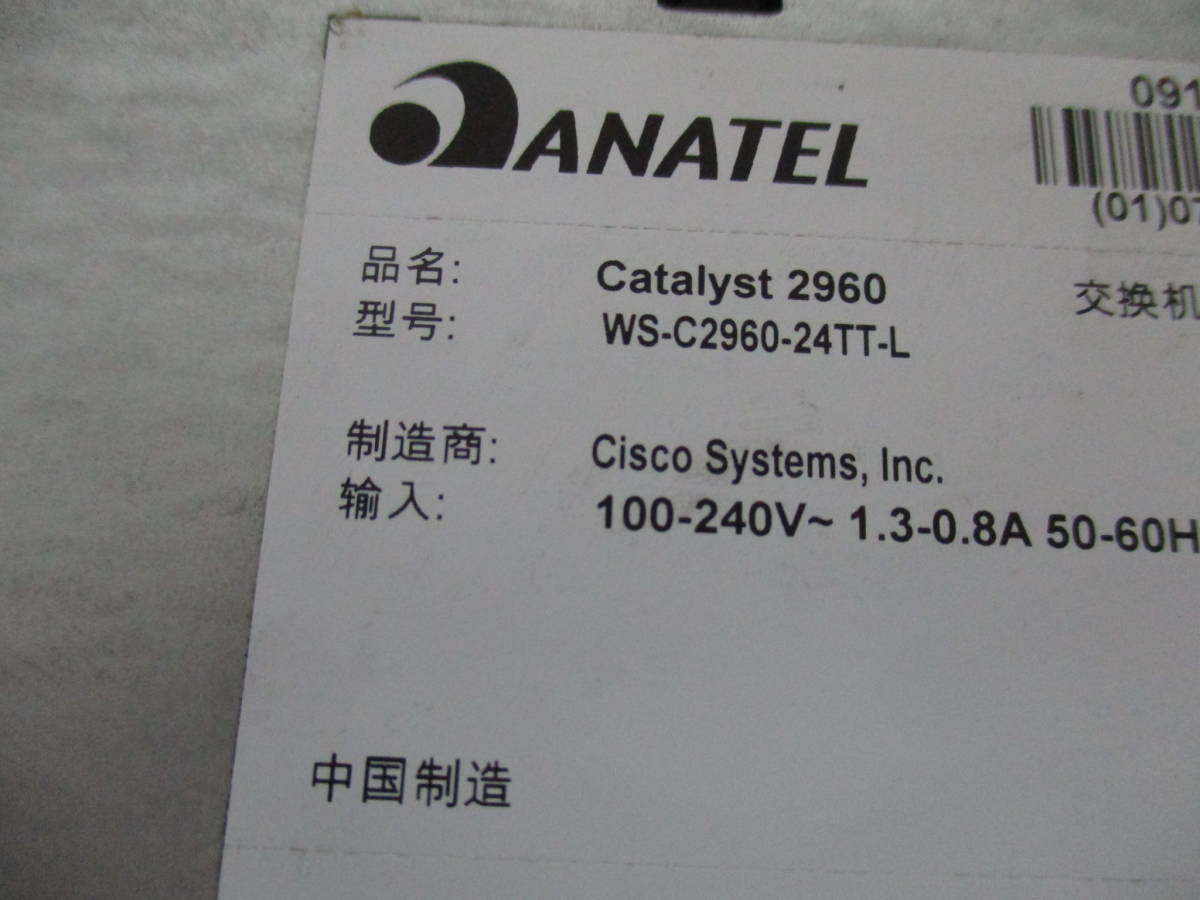 CISCO/シスコ Catalyst 2960 series WS-C2960-24TT-L V11★2台セット ★通電確認 本体のみ ★★ NO:OII-170/2_画像6