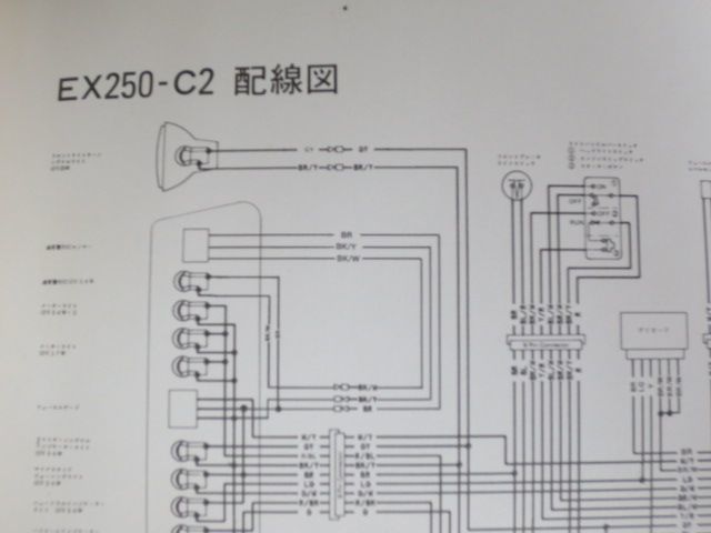 GPz250 EX250-C2 配線図有 カワサキ オーナーズマニュアル 取扱説明書 使用説明書 送料無料_画像3