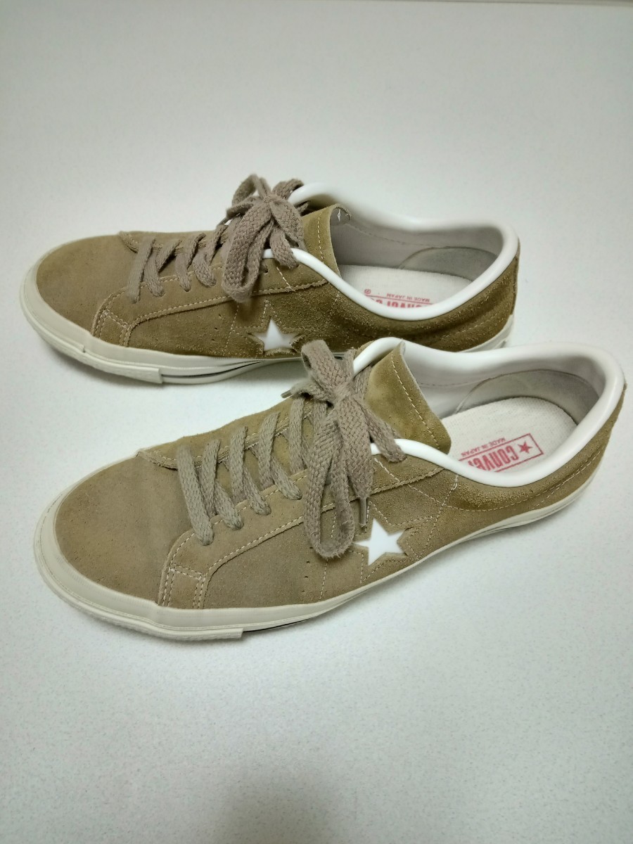 【 大感謝セール】 CONVERSE★日本製 ONE☆STARスエードus91/2★オリーブ★USED 28.0cm 【 大感謝セール】 CONVERSE★日本製 ONE☆STARスエードus91/2★オリーブ★USED 28.0cm