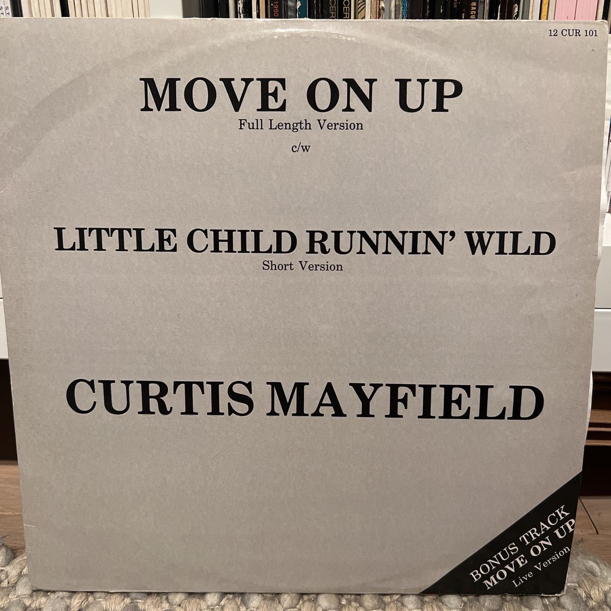 UKオンリー　12インチ　curtis mayfield move on up LP レコード　カーティスメイフィールド　curtom_画像1