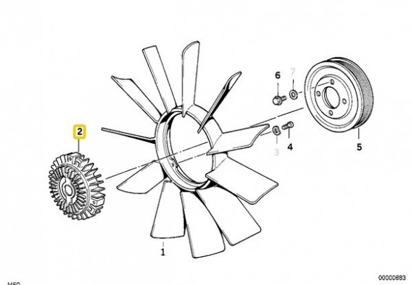 BMW ファンクラッチ ファンカップリング SACHS製 11521740962 E30 E36 E23 E34 E39 E24 Z1 Z3_画像3