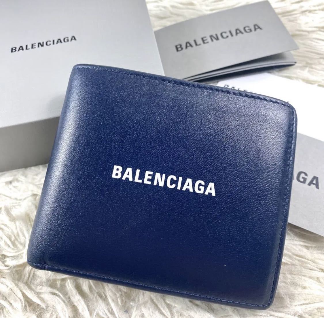 箱付【美品】BALENCIAGA バレンシアガ 二つ折り財布 エブリデイ