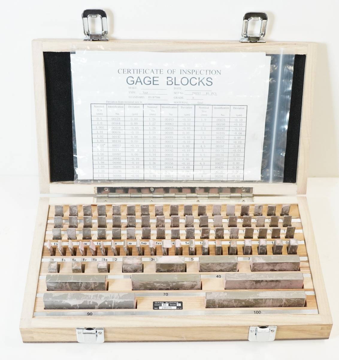 日本最大級 ☆新品☆ ブロックゲージ 0グレード 83ピース 0.5~100mm その他 日本最大級 ☆新品☆ ブロックゲージ 0グレード 83ピース 0.5~100mm その他