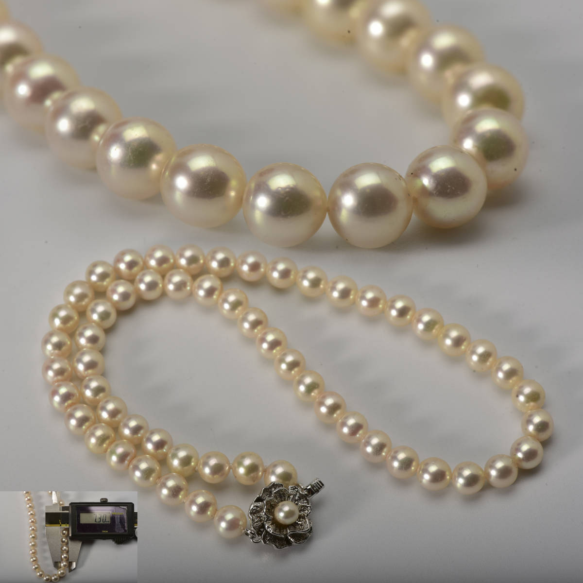 【一部予約販売】 本真珠　アコヤ真珠・パールネックレス・7.30mm/s60035 アコヤ真珠