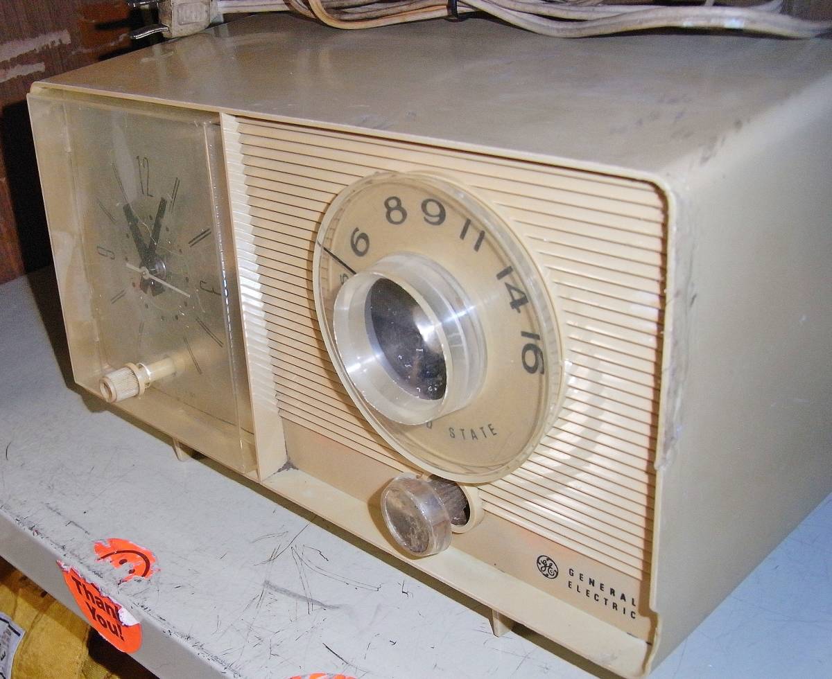 (米)GE Vintage 時計付きAM-MWラジオC4404A動作品美品！