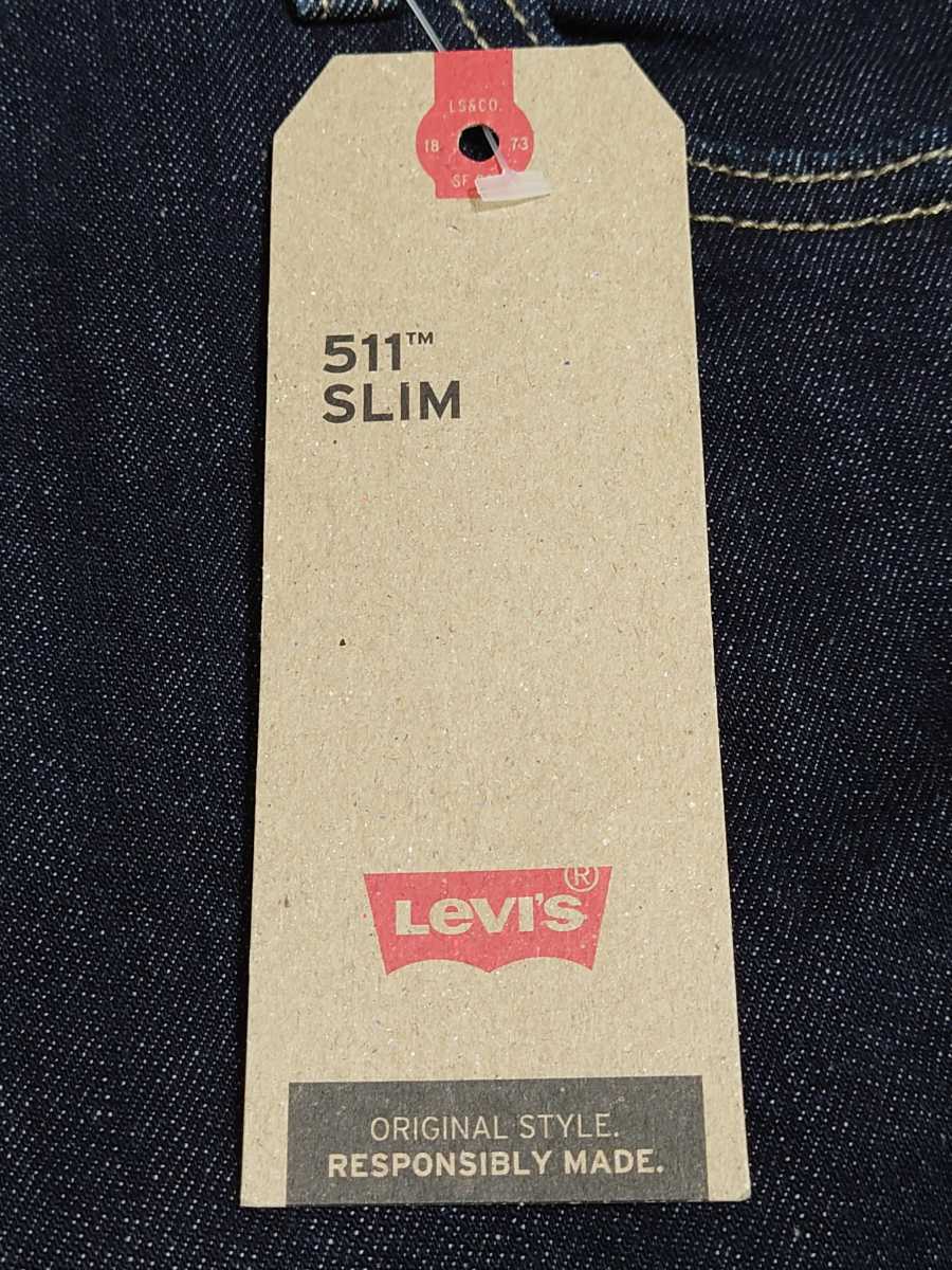 新品！ Levi's リーバイス 511 SLIM ダークインディゴ W36 L32 スリム 045110535 ジーンズ デニム インディゴ 廃盤の画像6