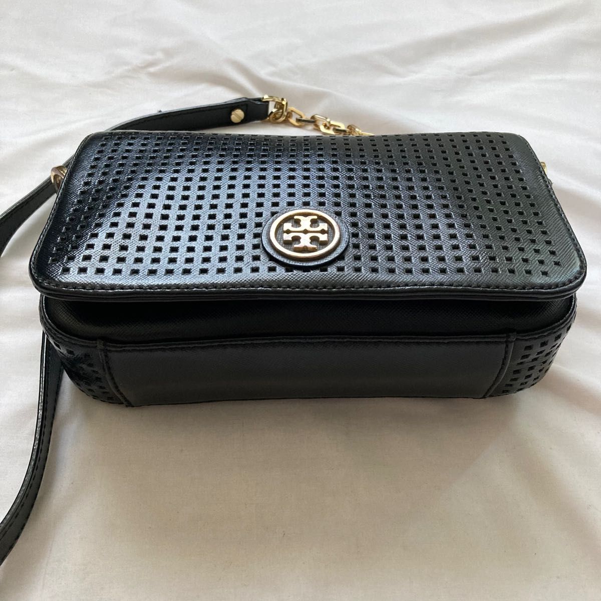 美品】Tory Burch トリーバーチ ショルダーバッグ ブラック 美品】Tory Burch トリーバーチ ショルダーバッグ ブラック