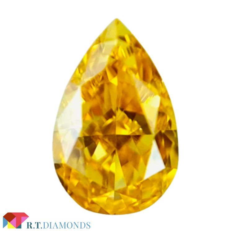 代引き手数料無料 FANCY VIVID YELLOW ORANGE 0.242ct PS/RT2173/CGL