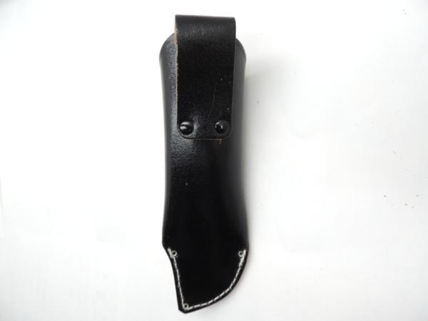 日本製 プロポケ 黒皮　剪定鋏ケース （サック） ポケット型 筒型 JAN 4931999760186 黒牛皮 センテイケース せんていさっく_画像3