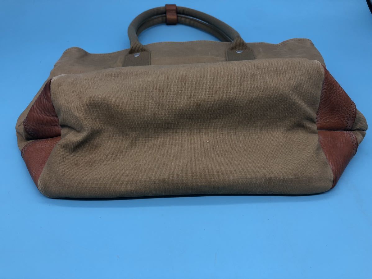 [A8021O129] Porter PORTER/ Yoshida bag tote bag coating canvas × leather beige × Brown bag dressing up 