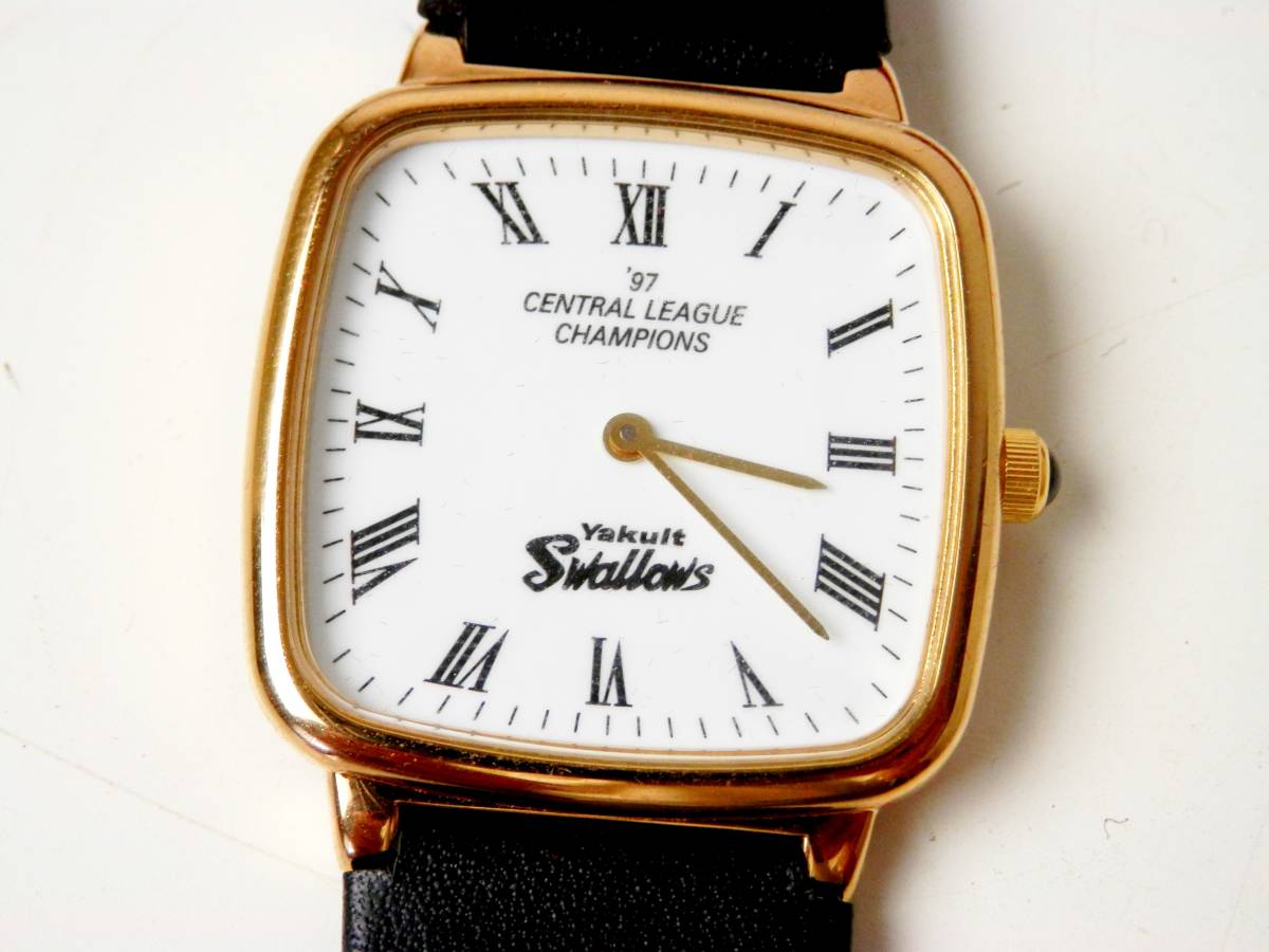 ヤクルトスワローズ 1997年 CENTRAL LEAGUE CHAMPIONS クォーツ 腕時計_画像4