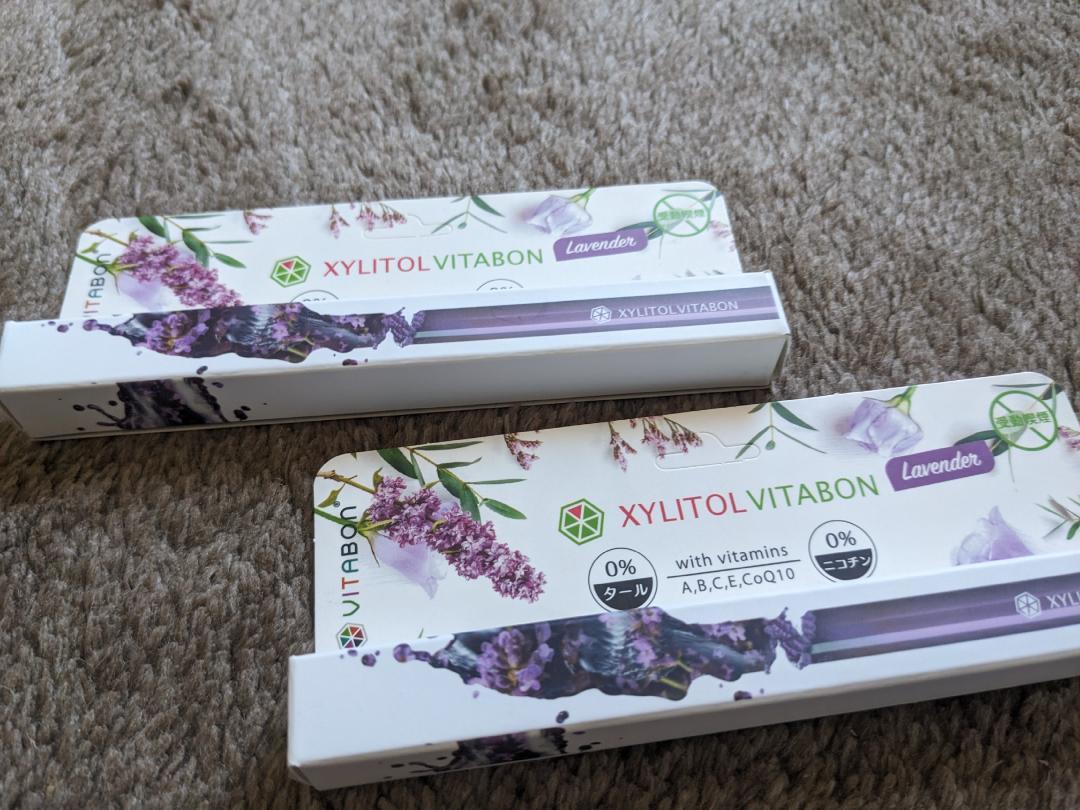 未使用２個　XYLITOL VITABON　ラベンダー　禁煙口臭ケア　電子タバコ_画像1