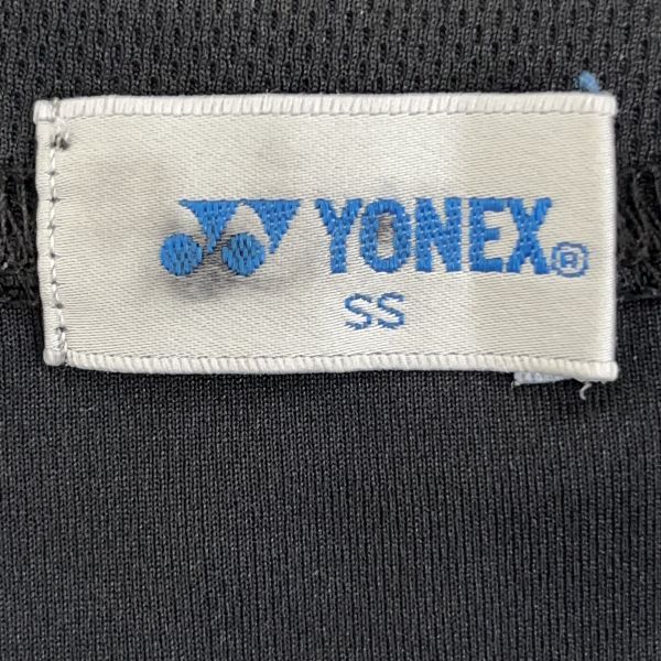 YONEX ヨネックス メンズ 半袖 Tシャツ トップス スポーツ ウェア SSサイズ テニス 練習着 ブラック ロゴ ワンポイント バックプリント