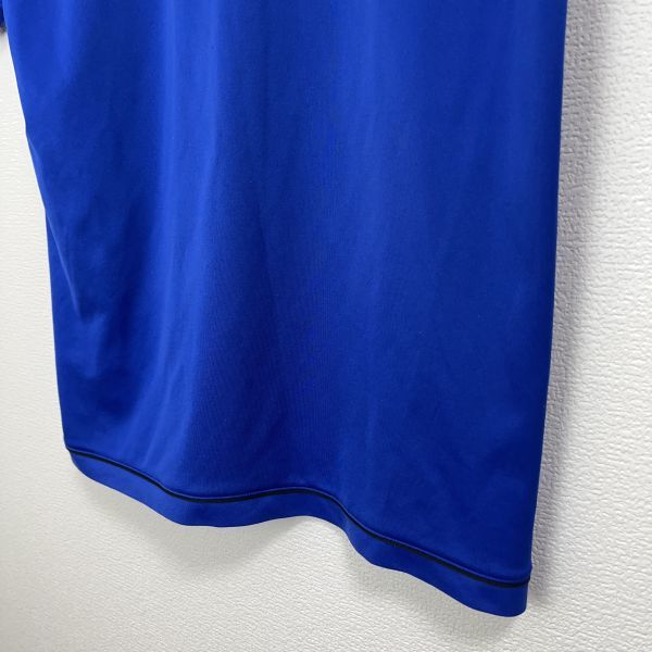 adidas アディダス メンズ 半袖 トップス Tシャツ スポーツ ウェア 3本線 Vネック ブルー 青色 ロゴ シンプル adizero アディゼロ 通気機能_画像7