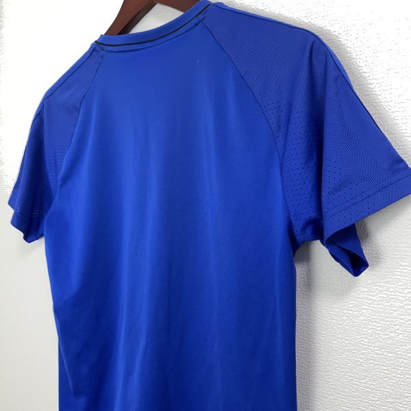 adidas アディダス メンズ 半袖 トップス Tシャツ スポーツ ウェア 3本線 Vネック ブルー 青色 ロゴ シンプル adizero アディゼロ 通気機能_画像5