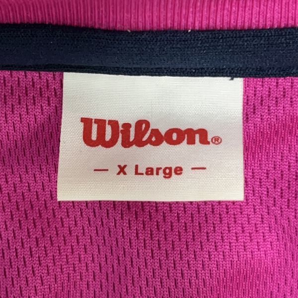 Wilson ウイルソン メンズ 半袖 Tシャツ トップス スポーツ ウェア XLサイズ 大きいサイズ ピンク パープル ブラック ロゴ プリント 丸首