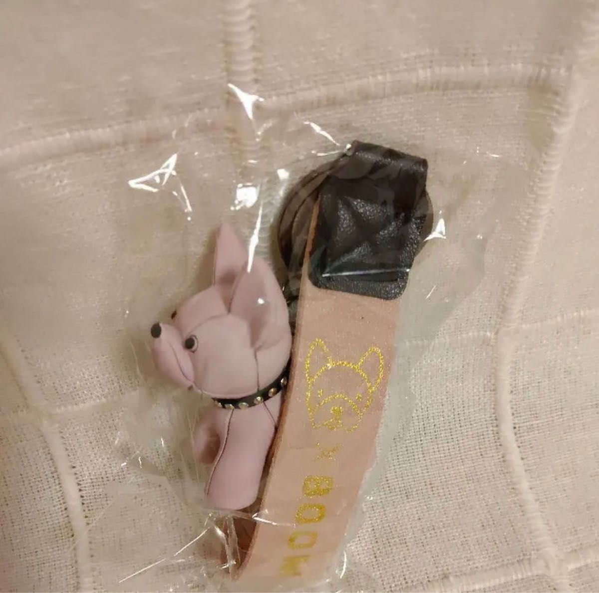 【新品・未使用】犬 バッグチャーム キーリング アクセサリー ピンク