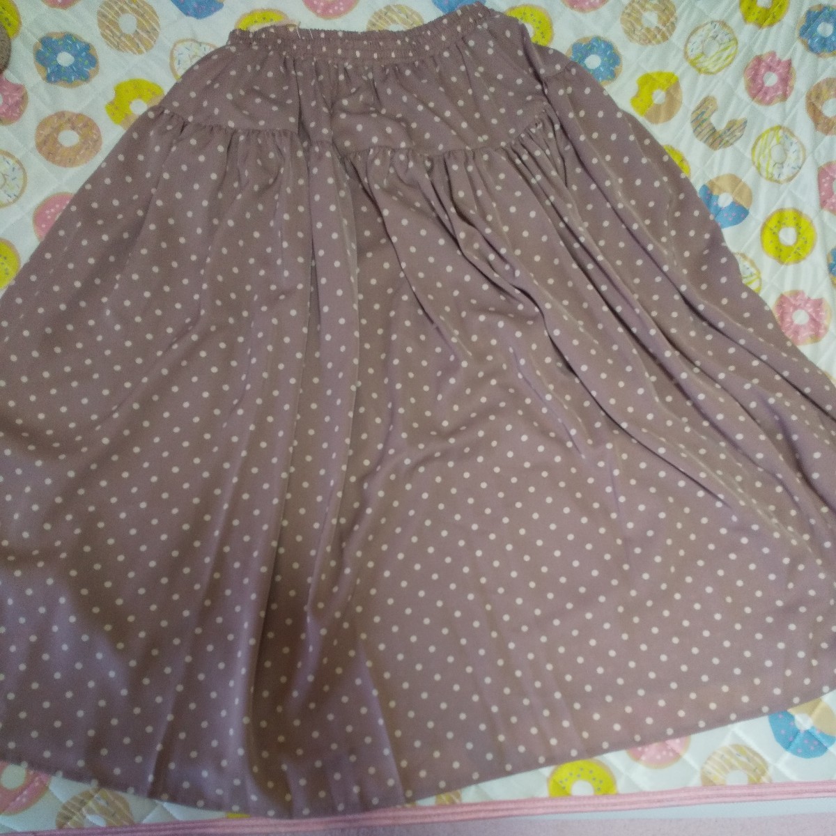 フレアスカート ウエストゴム ピンクハウス ピンク ドット スカート 未使用品の画像1