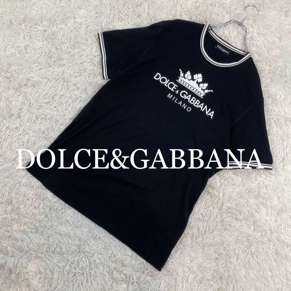 大流行中！ DOLCE&GABBANA ドルガバ 半袖Tシャツ ブラック黒 XL相当 48