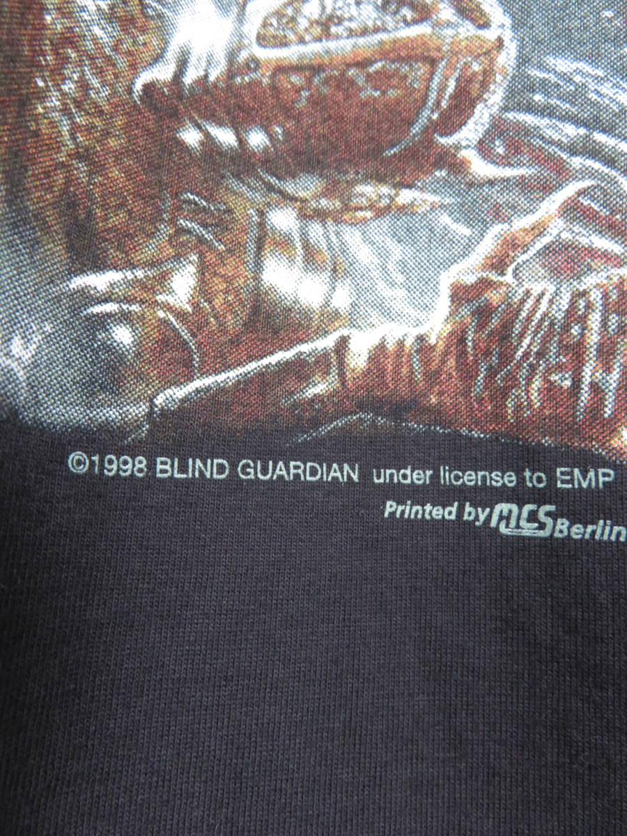 90s ブラインドガーディアン ★ 1998 袖 両面プリント入り 長袖 Tシャツ L ★ BLIND GUARDIAN バンドTシャツ バンT ヘヴィーメタル_画像4