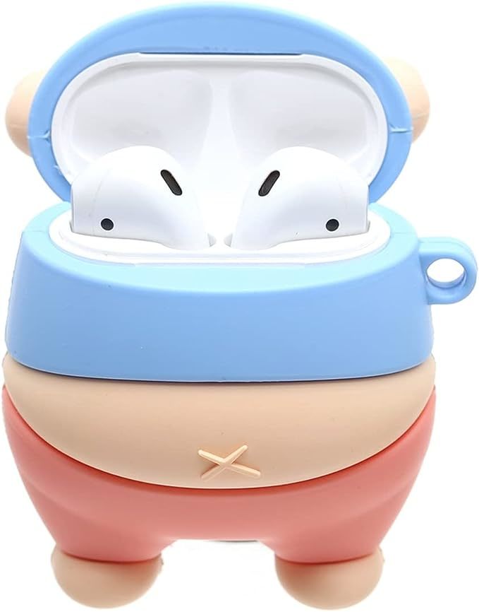 Airpods ケース 第2世代 韓国 第1世代 シリコン boy girl 個性的 おもしろ かわいい イヤホンケース (AirPods(第1/2世代) GIRL)_画像1