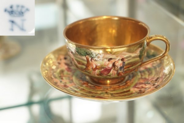 貴重 CAPODIMONTE カポディモンテ 窯 1870 年以前 ランドスケープ