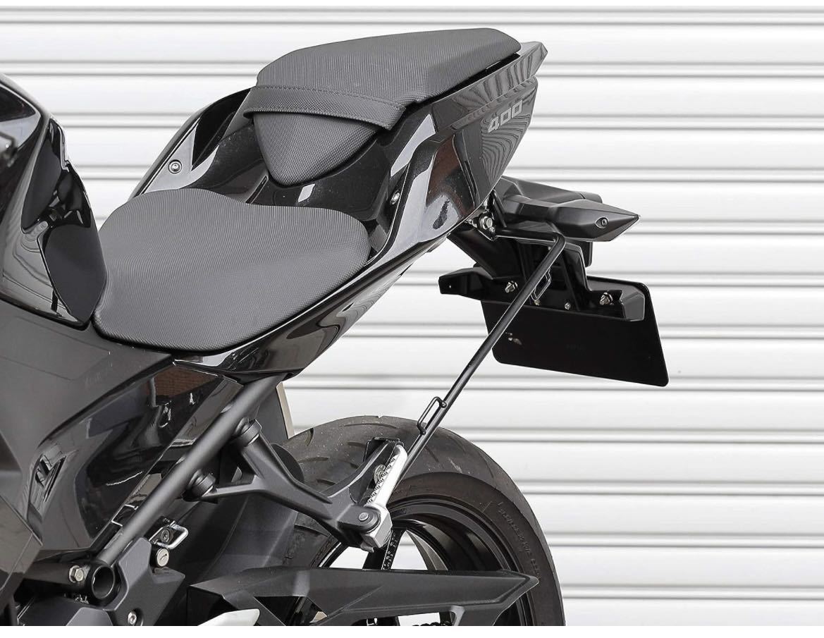 キジマ (kijima) バイク バイクパーツ バッグサポート バッグガード 左右セット スチール製ブラック仕上げ Ninja250/400('18-) ブラック_画像2