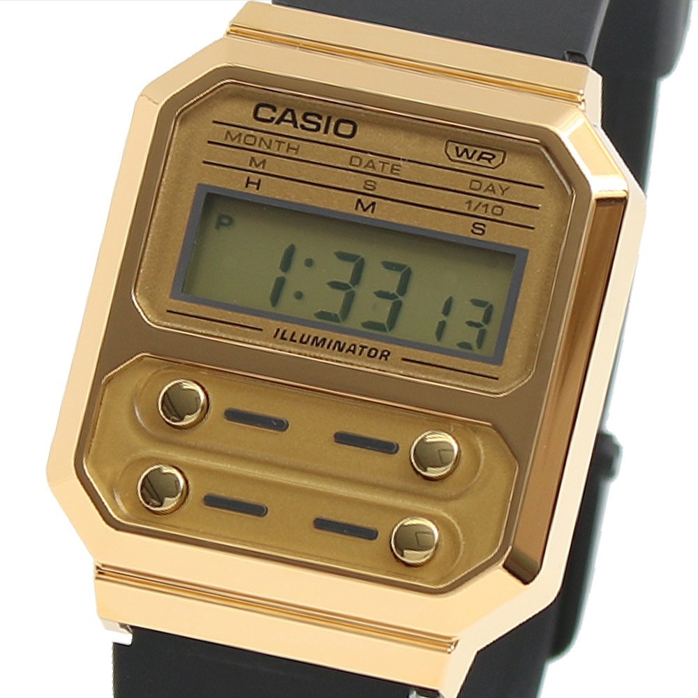 【売れ筋】 カシオ ブラック ゴールド クォーツ レディース メンズ A100WEFG-9A 腕時計 CASIO その他